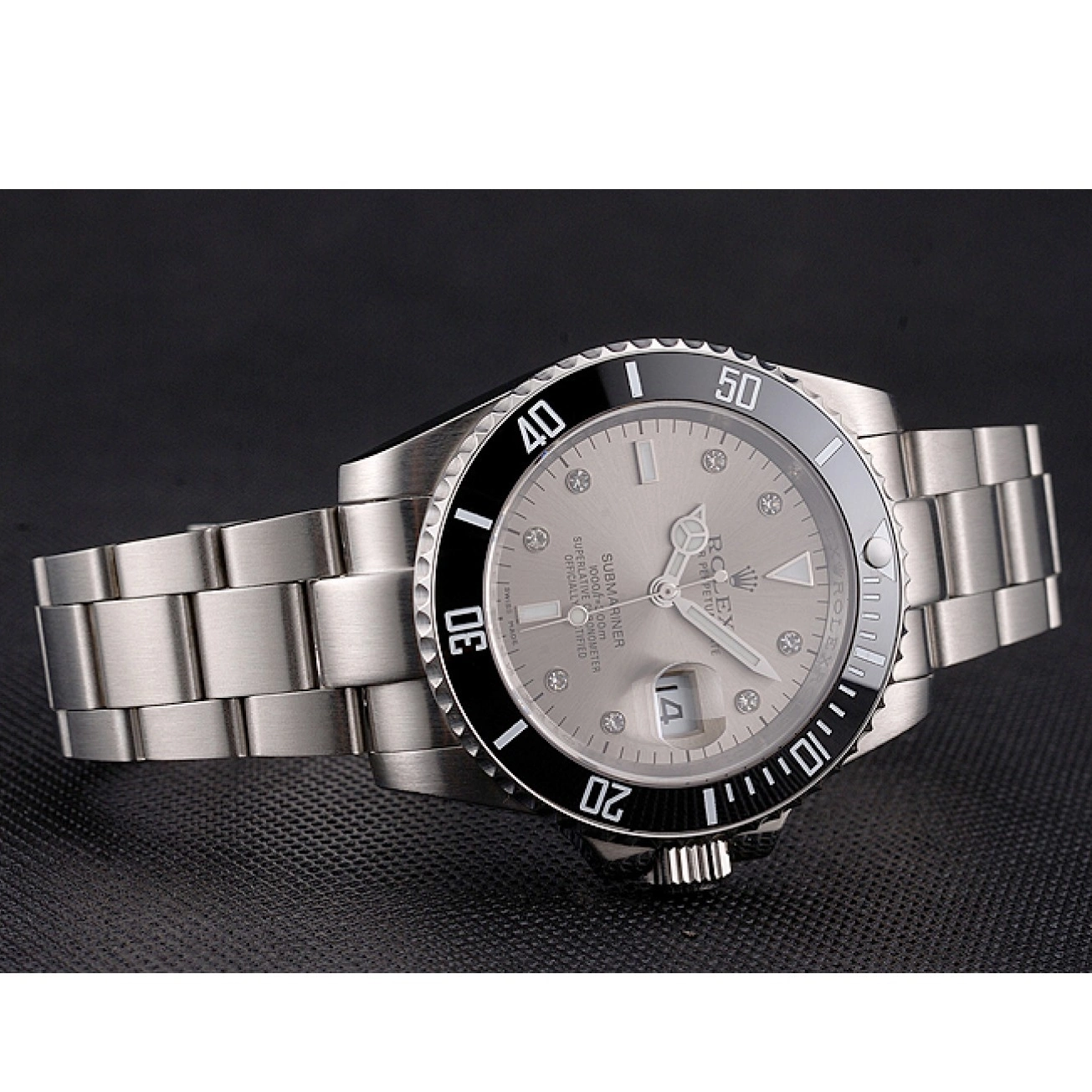 Good copy rolex watches Bezel Dial Markings And Case Stainless Rolex Bracelet Submariner Swiss Silver Steel Diamond Black 0515